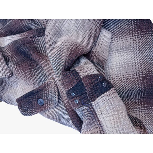 Jachs New York Mens XXL Plaid Button Up Shirt Jacket Brown Tan Shacket Lined - Picture 15 of 16